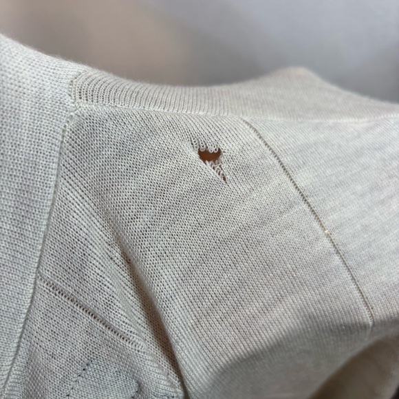 All Saints Merino Gray Zip-Up Ramskull Hoodie Sweater with Ribbed Cuffs M - Picture 14 of 16